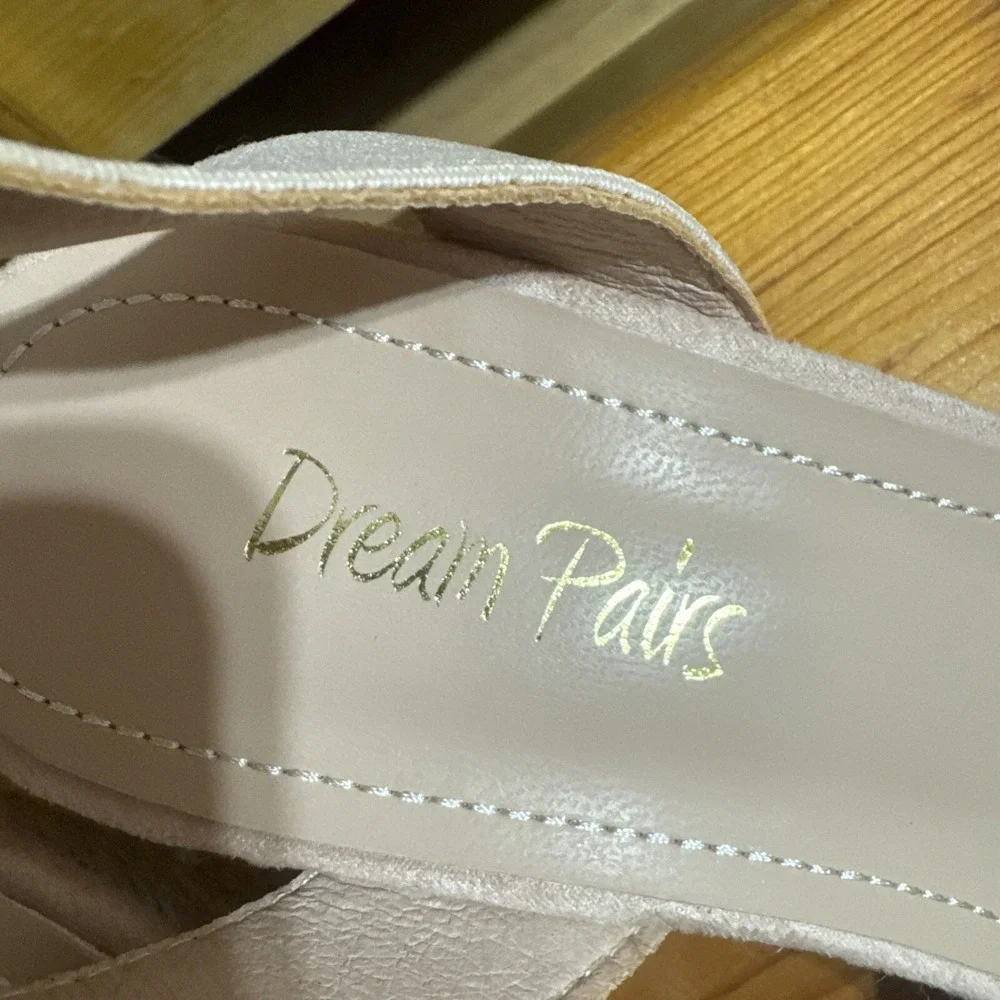 DREAM PAIRS Women Espadrilles Wedge Sandals Sz 9 Elastic Ankle Strap Close Toe
